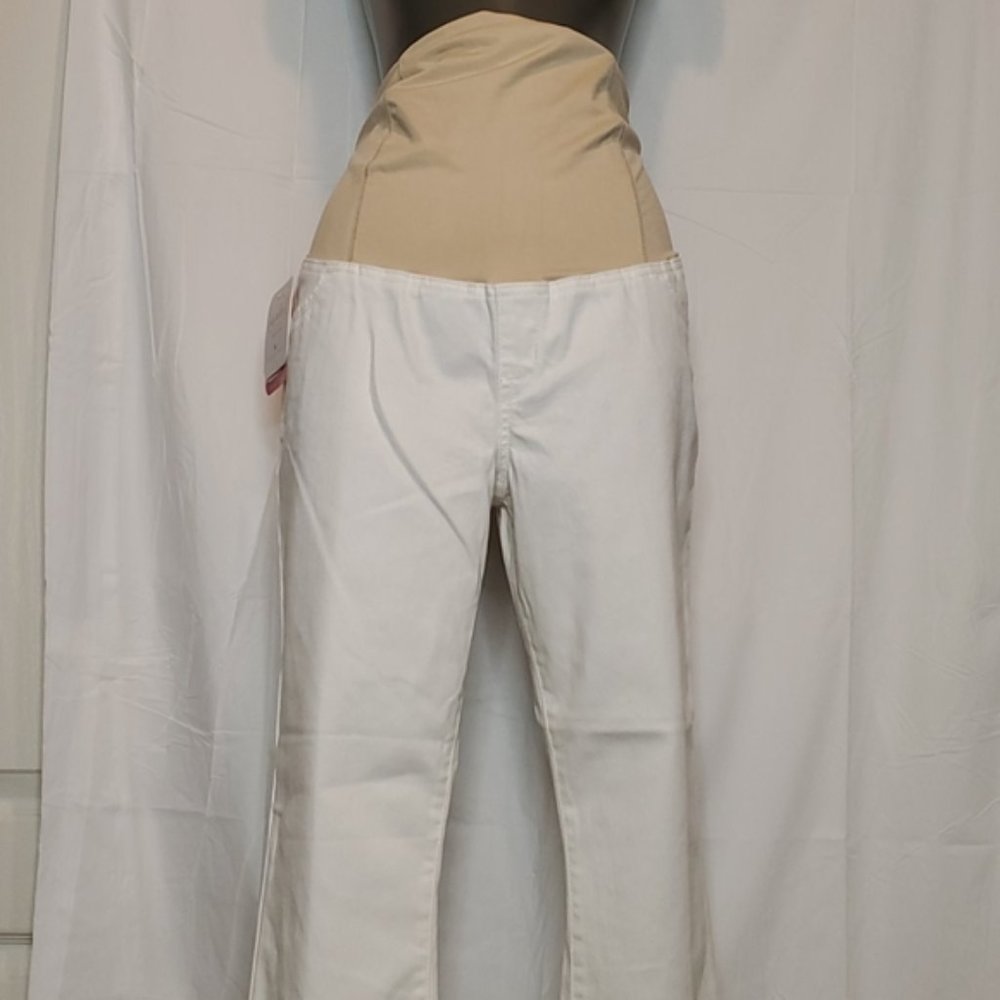 Isabel Maternity by Ingrid & Isabel Women White Skinny Maternity Jeans Inseam 29